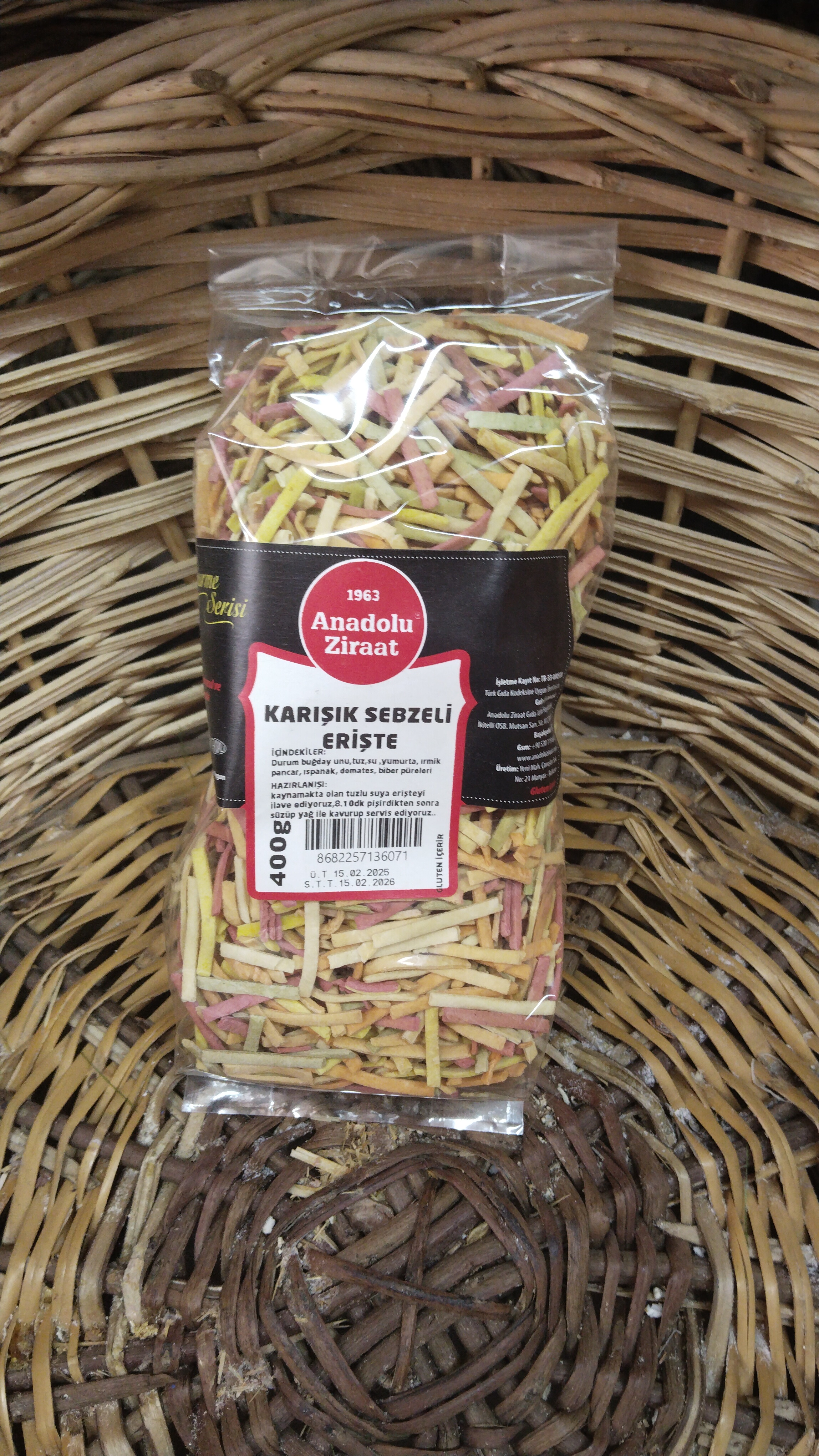 Anadolu Ziraat Karışık Sebzeli Erişte