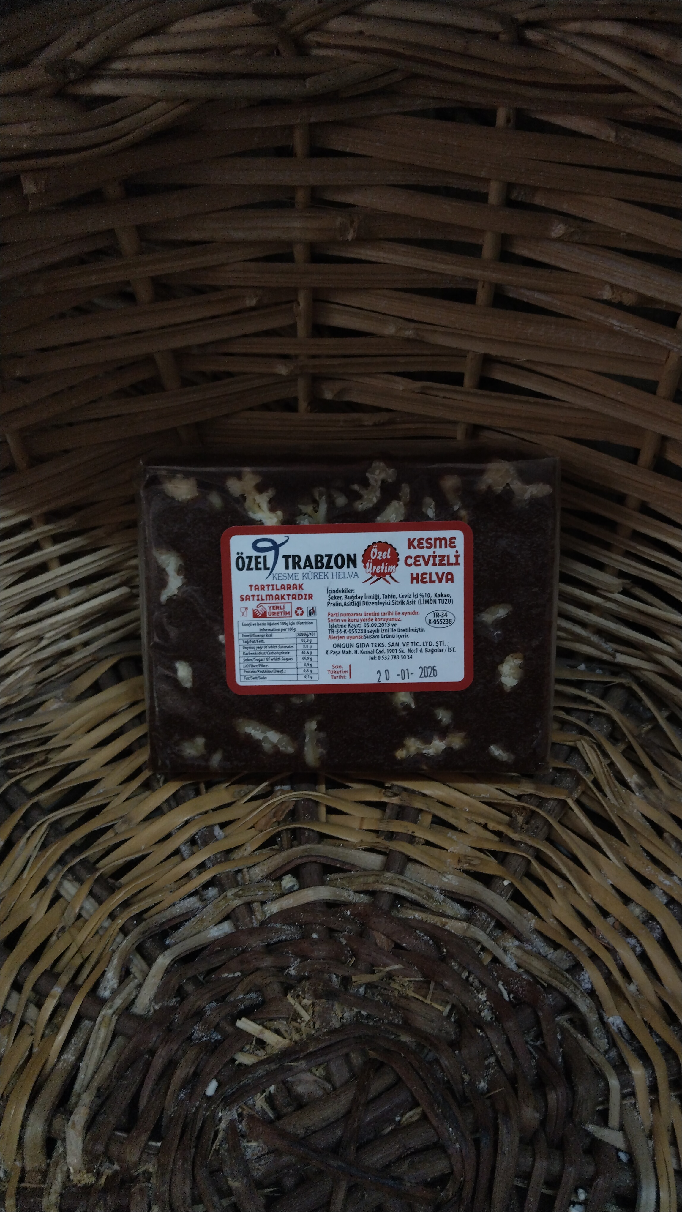 Özel Trabzon Kesme Cevizli Helva 